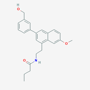 N-[2-(3-(3-Hydroxymethylphenyl)-7-methoxynaphth-1-yl)ethyl]butyramide