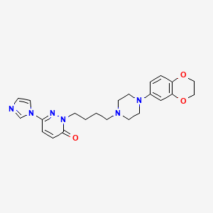 2-(4-(4-(2,3-dihydrobenzo[b][1,4]dioxin-6-yl)piperazin-1-yl)butyl)-6-(1H-imidazol-1-yl)pyridazin-3(2H)-one