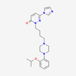 molecular formula C24H32N6O2 B10792591 6-(1H-imidazol-1-yl)-2-(4-(4-(2-isopropoxyphenyl)piperazin-1-yl)butyl)pyridazin-3(2H)-one 