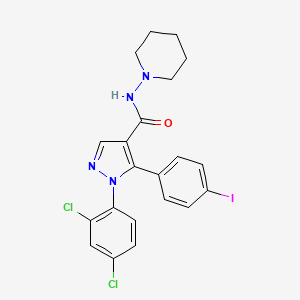 1-(2,4-Dichlorophenyl)-5-(4-iodophenyl)-N-piperidin-1-yl-1H-pyrazole-4-carboxamide