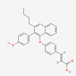 3-(4-(3-Butyl-2-(4-methoxyphenyl)naphthalen-1-yloxy)phenyl)acrylic acid