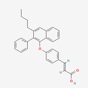 3-(4-(3-Butyl-2-phenylnaphthalen-1-yloxy)phenyl)acrylic acid