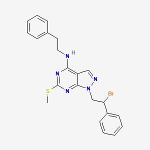 1-(2-bromo-2-phenylethyl)-6-(methylthio)-N-phenethyl-1H-pyrazolo[3,4-d]pyrimidin-4-amine