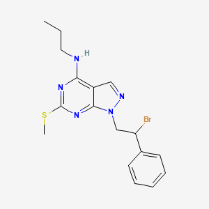 1-(2-bromo-2-phenylethyl)-6-(methylthio)-N-propyl-1H-pyrazolo[3,4-d]pyrimidin-4-amine