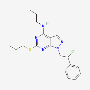 1-(2-chloro-2-phenylethyl)-N-propyl-6-(propylthio)-1H-pyrazolo[3,4-d]pyrimidin-4-amine