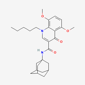 N-(Adamant-1-yl)-5,8-dimethoxy-4-oxo-1-pentyl-1,4-dihydroquinoline-3-carboxamide