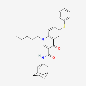 N-(Adamant-1-yl)-4-oxo-1-pentyl-6-(phenylthio)-1,4-dihydroquinoline-3-carboxamide