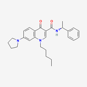 (R)-4-Oxo-1-pentyl-N-(1-phenylethyl)-7-(pyrrolidin-1-yl)-1,4-dihydroquinoline-3-carboxamide