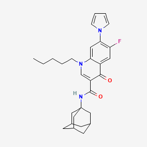 N-(Adamant-1-yl)-6-fluoro-4-oxo-1-pentyl-7-(1H-pyrrol-1-yl)-1,4-dihydroquinoline-3-carboxamide