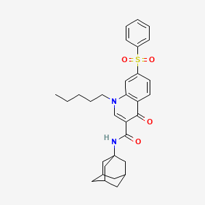 N-(Adamant-1-yl)-4-oxo-1-pentyl-7-(phenylsulfonyl)-1,4-dihydroquinoline-3-carboxamide