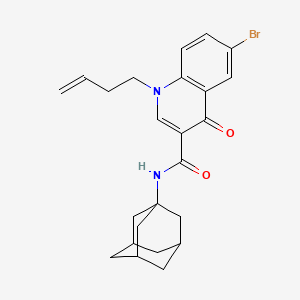 N-(Adamant-1-yl)-6-bromo-1-(but-3-en-1-yl)-4-oxo-1,4-dihydroquinoline-3-carboxamide