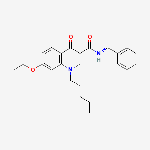 (R)-7-Ethoxy-4-oxo-1-pentyl-N-(1-phenylethyl)-1,4-dihydroquinoline-3-carboxamide