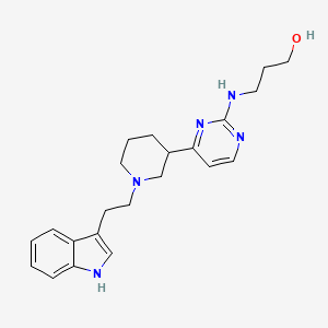 3-(4-(1-(2-(1H-indol-3-yl)ethyl)piperidin-3-yl)pyrimidin-2-ylamino)propan-1-ol