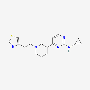 N-cyclopropyl-4-(1-(2-(thiazol-4-yl)ethyl)piperidin-3-yl)pyrimidin-2-amine