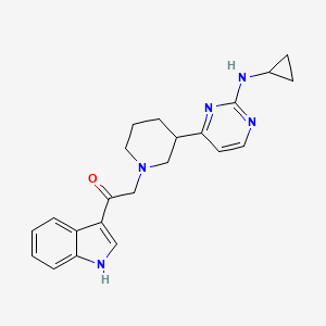 2-(3-(2-(cyclopropylamino)pyrimidin-4-yl)piperidin-1-yl)-1-(1H-indol-3-yl)ethanone