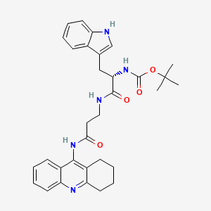 (S)-tert-butyl 3-(1H-indol-3-yl)-1-oxo-1-(3-oxo-3-(1,2,3,4-tetrahydroacridin-9-ylamino)propylamino)propan-2-ylcarbamate