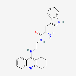 molecular formula C26H29N5O B10792851 (S)-2-amino-3-(1H-indol-3-yl)-N-(2-(1,2,3,4-tetrahydroacridin-9-ylamino)ethyl)propanamide 