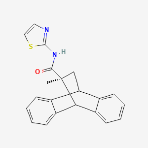 (15S)-15-methyl-N-(1,3-thiazol-2-yl)tetracyclo[6.6.2.0^{2,7}.0^{9,14}]hexadeca-2,4,6,9(14),10,12-hexaene-15-carboxamide