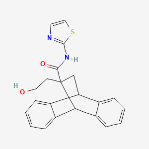 15-(2-hydroxyethyl)-N-(1,3-thiazol-2-yl)tetracyclo[6.6.2.0^{2,7}.0^{9,14}]hexadeca-2,4,6,9(14),10,12-hexaene-15-carboxamide