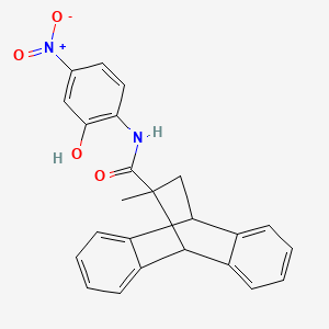 molecular formula C24H20N2O4 B10792893 N-(2-hydroxy-4-nitrophenyl)-15-methyltetracyclo[6.6.2.0^{2,7}.0^{9,14}]hexadeca-2,4,6,9(14),10,12-hexaene-15-carboxamide 