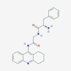 molecular formula C24H26N4O2 B10792926 (S)-2-amino-N-(2-oxo-2-(1,2,3,4-tetrahydroacridin-9-ylamino)ethyl)-3-phenylpropanamide 