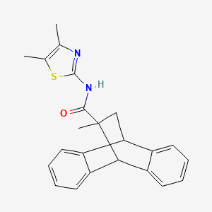 N-(4,5-dimethyl-1,3-thiazol-2-yl)-15-methyltetracyclo[6.6.2.0^{2,7}.0^{9,14}]hexadeca-2,4,6,9(14),10,12-hexaene-15-carboxamide