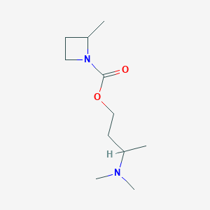 molecular formula C11H22N2O2 B10792954 3-((2-Methylazetidine-1-carbonyloxy)-1-methylpropyl)dimethylammonium Oxalate 