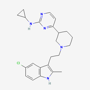 4-(1-(2-(5-chloro-2-methyl-1H-indol-3-yl)ethyl)piperidin-3-yl)-N-cyclopropylpyrimidin-2-amine