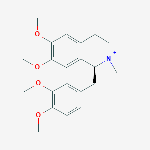 molecular formula C22H30NO4+ B10792986 1-(3,4-Dimethoxy-benzyl)-6,7-dimethoxy-2,2-dimethyl-1,2,3,4-tetrahydro-isoquinolinium iodide 