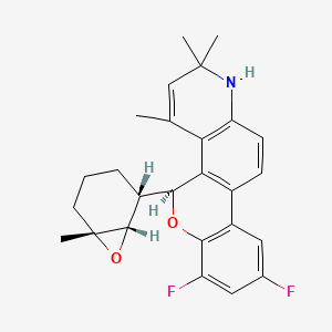 (5S)-7,9-difluoro-2,2,4-trimethyl-5-[(1S,2R,6R)-6-methyl-7-oxabicyclo[4.1.0]heptan-2-yl]-1,5-dihydrochromeno[3,4-f]quinoline