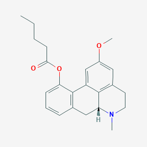 [(6aR)-2-methoxy-6-methyl-5,6,6a,7-tetrahydro-4H-dibenzo[de,g]quinolin-11-yl] pentanoate