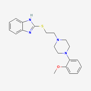 molecular formula C20H24N4OS B10793004 2-[[2-[4-(2-Methoxyphenyl)-1-piperazinyl]ethyl]thio]1H-benzimidazole 