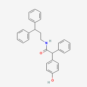 molecular formula C29H27NO2 B10793056 2-(4-Hydroxyphenyl)-2-phenyl-N-(3,3-diphenylpropyl)-acetamide 