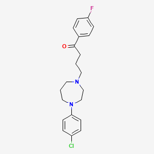 molecular formula C21H24ClFN2O B10793058 4-[4-(4-Chlorophenyl)-1,4-diazepan-1-yl]-1-(4-fluorophenyl)butan-1-one 