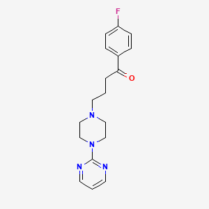 molecular formula C18H21FN4O B10793068 1-(4-Fluoro-phenyl)-4-(4-pyrimidin-2-yl-piperazin-1-yl)-butan-1-one 