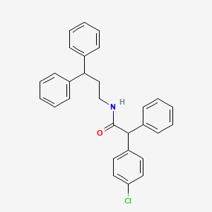 2-(4-Chlorophenyl)-2-phenyl-N-(3,3-diphenylpropyl)-acetamide