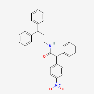 2-(4-Nitrophenyl)-2-phenyl-N-(3,3-diphenylpropyl)-acetamide