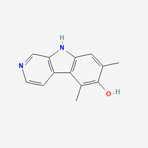 molecular formula C13H12N2O B10793107 6-Hydroxy-5,7-dimethyl-beta-carboline 