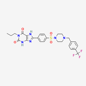 1-Propyl-8-(4-(4-(4-trifluoromethylbenzyl)piperazine-1-sulfonyl)phenyl)-3,7-dihydropurine-2,6-dione