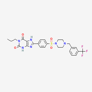 1-Propyl-8-(4-(4-(3-trifluoromethylbenzyl)piperazine-1-sulfonyl)phenyl)-3,7-dihydropurine-2,6-dione