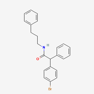 molecular formula C23H22BrNO B10793208 N-(3-Phenyl)propyl-2-(4-bromophenylacetamide) 