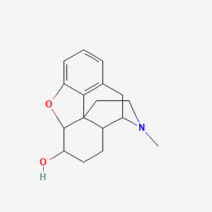 molecular formula C17H21NO2 B10793225 Morphinan-6-ol, 4,5-epoxy-N-methyl-, (5alpha 6beta- 