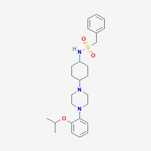 molecular formula C26H37N3O3S B10793240 N-((1r,4r)-4-(4-(2-isopropoxyphenyl)piperazin-1-yl)cyclohexyl)(phenyl)methanesulfonamide 