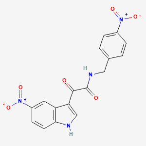 2-(5-nitro-1H-indol-3-yl)-N-(4-nitrobenzyl)-2-oxoacetamide