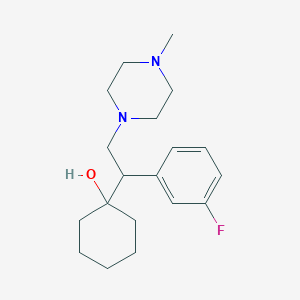 molecular formula C19H29FN2O B10793248 1-[1-(3-Fluorophenyl)-2-(4-methylpiperazin-1-yl)ethyl]cyclohexanol Dihydrocholoride 