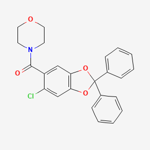 (6-Chloro-2,2-diphenyl-benzo[1,3]dioxol-5-yl)-morpholin-4-yl-methanone