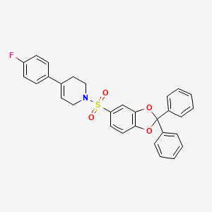 1-(2,2-Diphenyl-benzo[1,3]dioxole-5-sulfonyl)-4-(4-fluoro-phenyl)-1,2,3,6-tetrahydro-pyridine