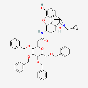 17-cyclopropylmethyl-3,14-beta-dihydroxy-4,5-alpha-epoxy-6-alpha-[(2',3',4',6'-tetra-O-benzyl-D-glucopyranosyl)acetamido]morphinan