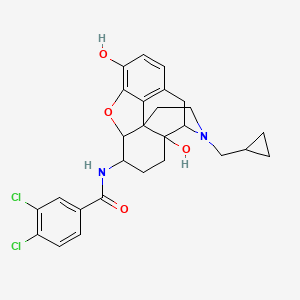 17-Cyclopropylmethyl-3,14-beta-dihydroxy-4,5-alpha-epoxy-6-beta-[(3',4'-dichloro)benzamido]morphinan