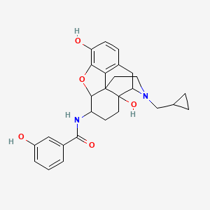 17-Cyclopropylmethyl-3,14-beta-dihydroxy-4,5-alpha-epoxy-6-beta-[(3'-hydroxy)benzamido]morphinan